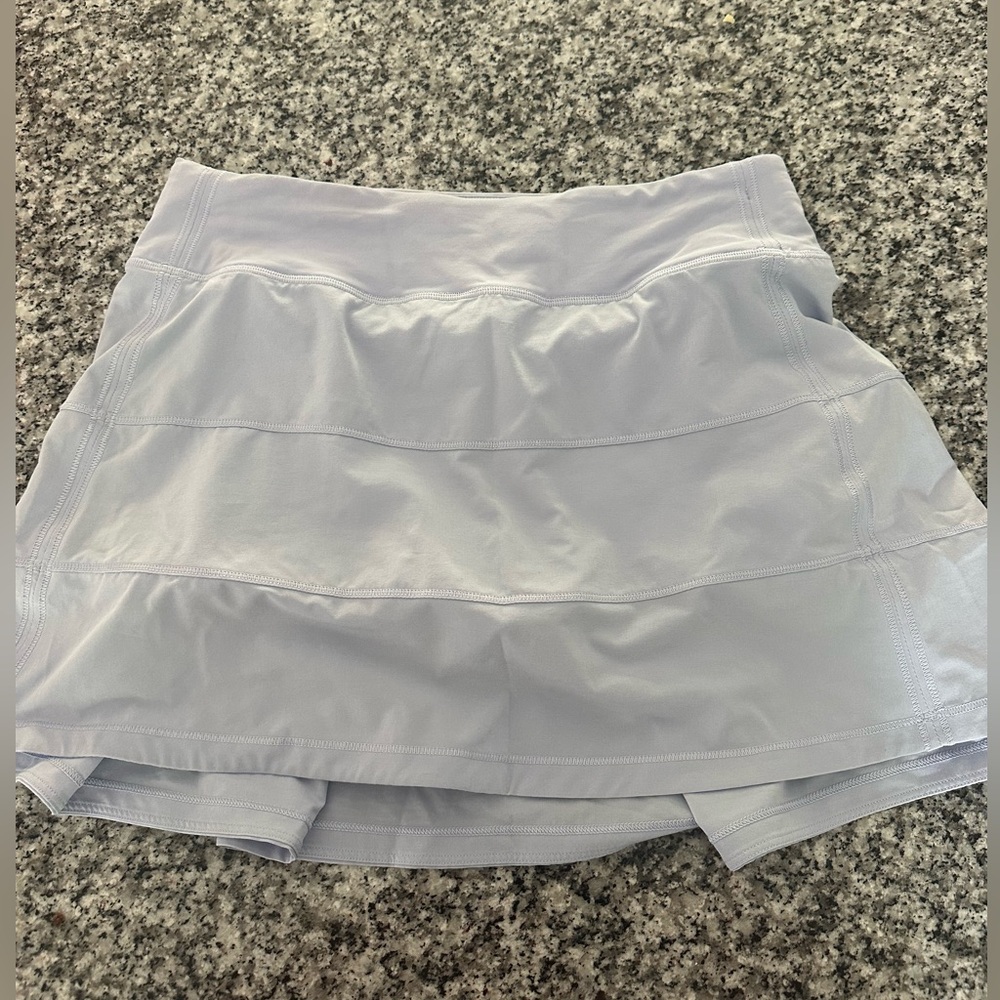 Lululemon pace rival skirt light blue/ periwinkle size 4!